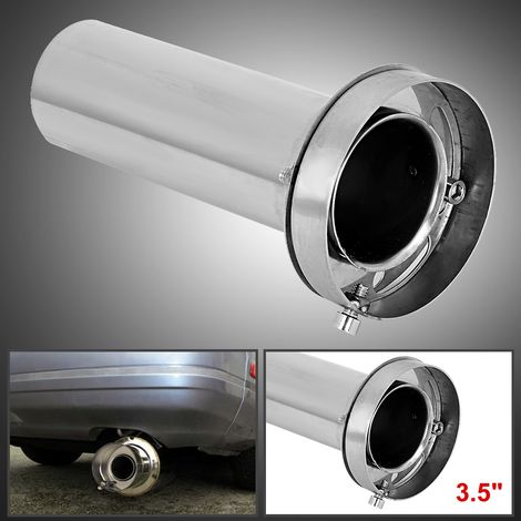 Silencieux d'échappement à tête ronde réglable et amovible pour voiture (3,5 pouces) (1/5)