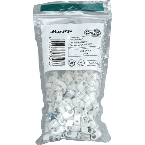Kopp 345504087 Clipfixierung grau 20 mm Packung 100