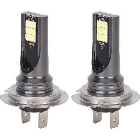 GARRYFIZH 2 Pièces Ampoule Phare Auto H7 12 LED, 3000K 24W 1000LM - Feux Anti-Brouillard Haute Luminosité, Blanc Chaud - Facile à Installer (1/5)