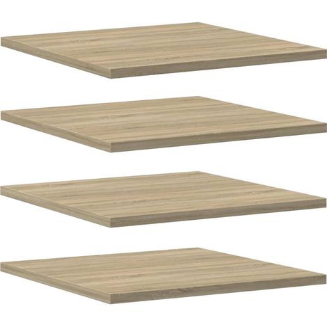 Ripiani Armadio per Libri per Libreria 4 pz Rovere Sonoma 40x40x1,5cm Multistrato (1/4)
