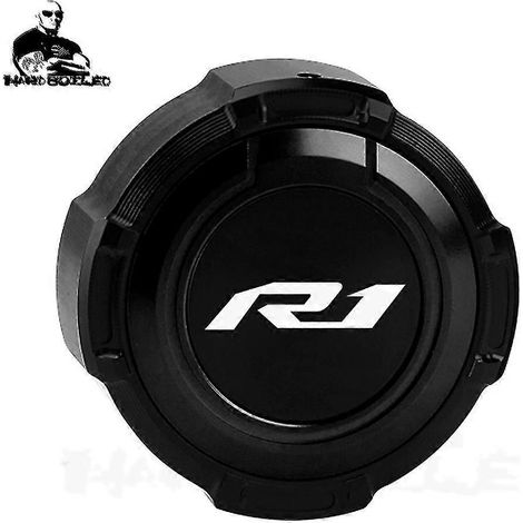 Für Yamaha R1 YZF R1 YZFR1 R1S 2009–2022 2023 Motorradzubehör: Bremsflüssigkeitsbehälterdeckel für Vorder- und Hinterradbremse – 1 Stück, schwarz (1/5)