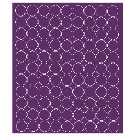 Adesivi circolari da 2 cm, adesivi circolari a pois, 99 pezzi, viola opaco