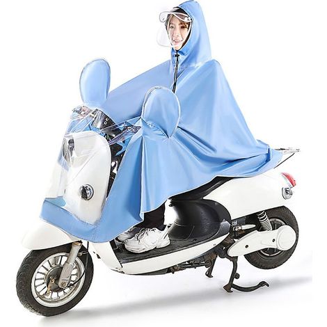 [Poncho imperméable] + [Vélo électrique] + [Adults 5xl] + [Oxford PVC] Imperméable pour vélo électrique, poncho de pluie pour cyclisme adulte grand format, capote anti-averse Oxford PVC 900g portable (1/5)
