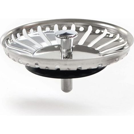 1 - Bouchon D&39évier - Filtre Lavabo - Acier Inoxydable - Conception Nid D&39abeille Anti-débris Pour Cuisine Et Salle De Bain - Argent - 8,4cm (1/5)