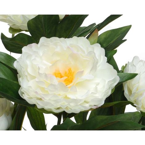 Pianta Artificiale Peonia colore Bianco (1/2)
