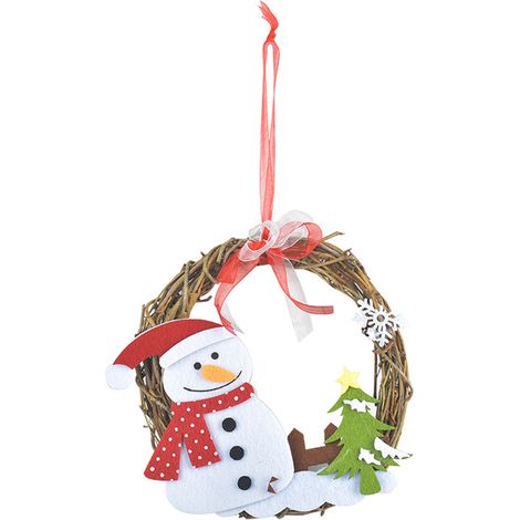 Guirlande De Noël En Rotin - Pour Porte D'Entrée Fenêtre Cuisine Chambre - Décoration Festive - 1 Pièce (1/5)