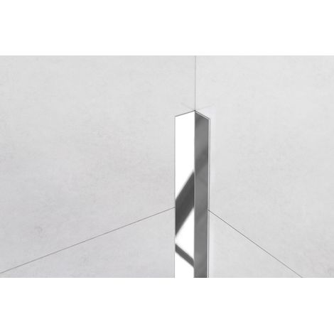 Edelstahl Innenecke Li Profil 1cm x 270cm - Glänzendes Silber