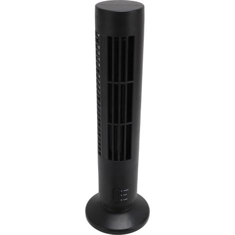 ABS-Turmventilator, blattlos, tragbar und leise, mit 2 Geschwindigkeitsstufen, ideal für Zuhause und Schlafzimmer. USB-Anschluss. (1/5)