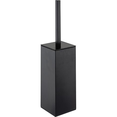 Porte balai wc ligne black - Décor : Noir RAL 9005 - Hauteur : 353 mm - Largeur : 80 mm - Matériau : Inox 304 - Platine : Ø50 mm - Profondeur : 93 mm - ITAR (1/2)