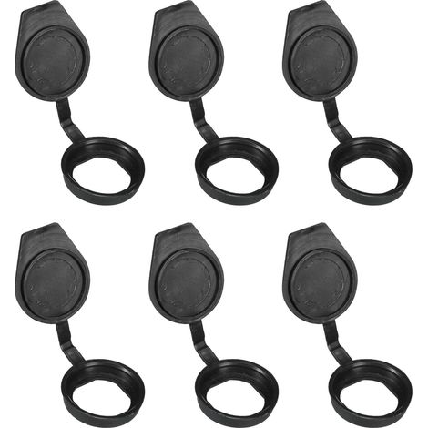 22mm Porte Serrure Poussière Couvercle, 6 Paquet Caoutchouc Étanche Clés Panneau Cam Verrouillage Poussière Couvercle Capuchon pour 22mm Cam Verrouillage, Noir (1/5)