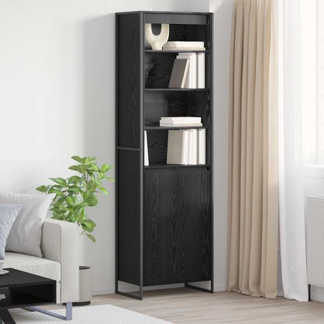 Hohe Schränke 2 pcs Schwarz Eichen-Optik 60 x 36 x 200 cm