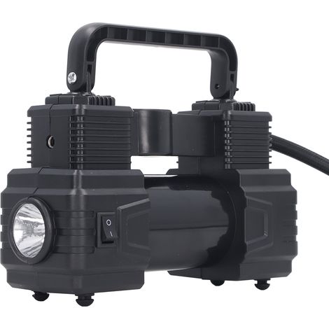 Tragbarer, kabelloser Luftkompressor, Doppelzylinder-Reifenfüller mit LED-Licht, für Autos 12V 150PSI, kompakte Luftpumpe (1/5)