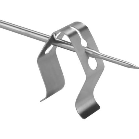 Pince Fixatrice Universelle en Acier Inoxydable SUS304 pour Sonde de Température de Viande - Adaptable à Différents Diamètres de Tuyau ou Sonde (1/3)