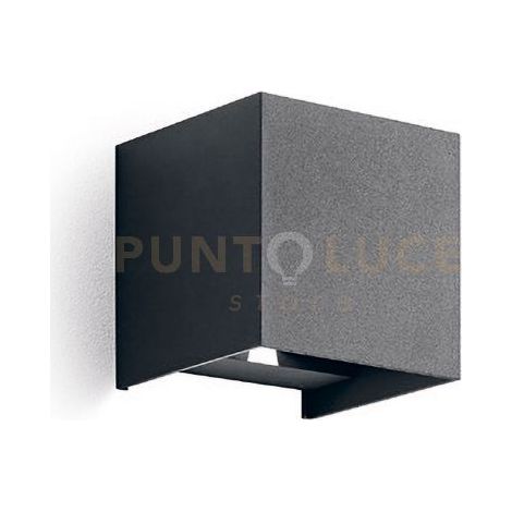 GES866C- APPLIQUE GRIGIO ANTRACITE A LED 2 LUCI BIEMISSIONE 3000K 840LM 2X10W IP54 12X12CM