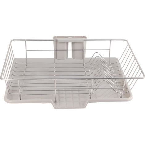 Support Métallique pour Vaisselle, Égouttoir de Cuisine, Range-Couverts, Plateau Séchage, Durable (1/5)