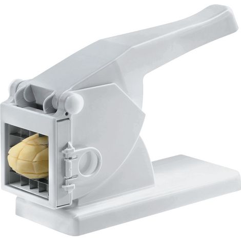 Leifheit Cortador de Patatas Fritas 2.0 con Dos Cuchillas, Cortador Manual para Cortes de 10 o 12 mm, Cortador de verdura Antideslizante (1/7)