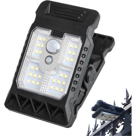 Solar-Lichterkette mit Clip, Solar-Bewegungsmelder, 300 lm, wasserdicht, Sicherheitsbeleuchtung, Bewegungsmelder, LED-Beleuchtung für Garten, Terrasse und mehr.