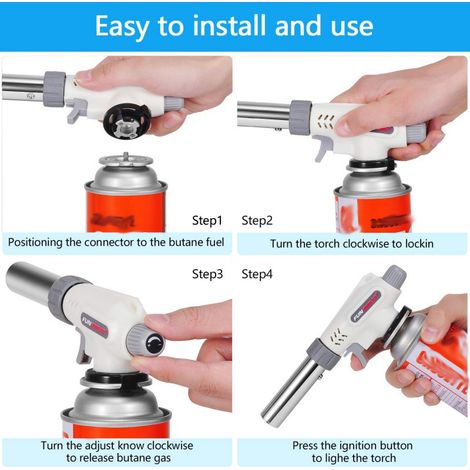 FLITI Professional Butane Kitchen Torch with Adjustable Flame and 360° Rotation for Caramelization, Sous Vide Cooking and Pastry Making (1/5)