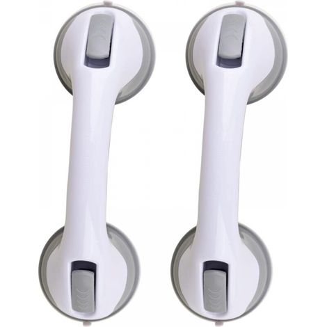 Barres d'appui mises à jour (2025) pour baignoires et douches, poignées à ventouse, barre d'appui de 30 cm (12 po) - Aide à l'équilibre uniquement pour carrelage, verre, plastique dur, personnes handi (1/5)