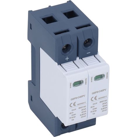 2P 40kA DC 600V Überspannungsableiter, Photovoltaik-Überspannungsableiter auf DIN-Schiene, elektrischer Schutz gegen Überspannungen, Sicherheitsvorrichtung für Solaranlagen. (1/5)