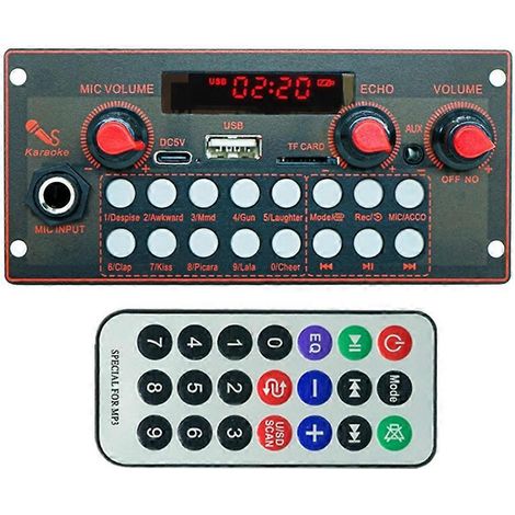 Carte de décodage MP3, amplificateur 2x10W 20W, lecteur audio, lecteur MP3 DIY, B (1/5)