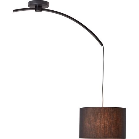 BRILLIANT Daria Pendelleuchte mit Auslegearm schwarz Innenleuchten,Pendelleuchten 1x A60, E27, 40W, geeignet für Normallampen (nicht enthalten) In der Höhe einstellbar / Kabel kürzbar (1/4)