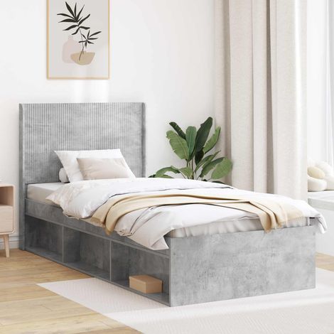 Cabecero Gris Hormigón Madera de ingeniería