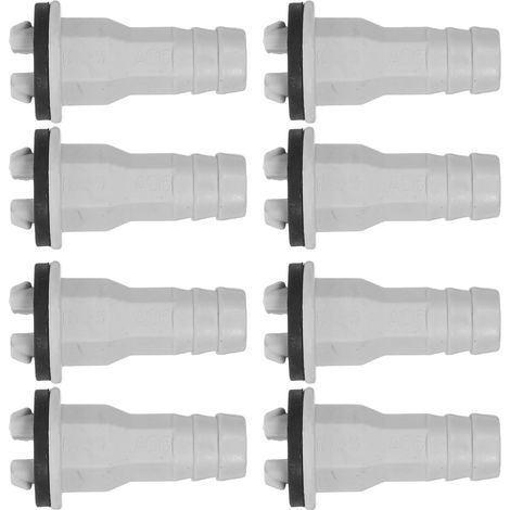CCYKXALot de 8 Raccords deTuyau D'évacuation pour Climatisation, AdaptateurdeDrainage en Plastique Blanc Anneau,Installation Facile pour Unités Extérieures (1/5)