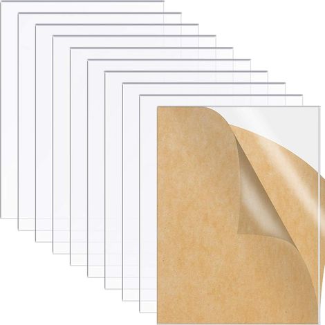 Lot de 10 feuilles transparentes en plexiglas de 2 mm pour cadre photo, verre de rechange 150 x 100 mm (1/5)