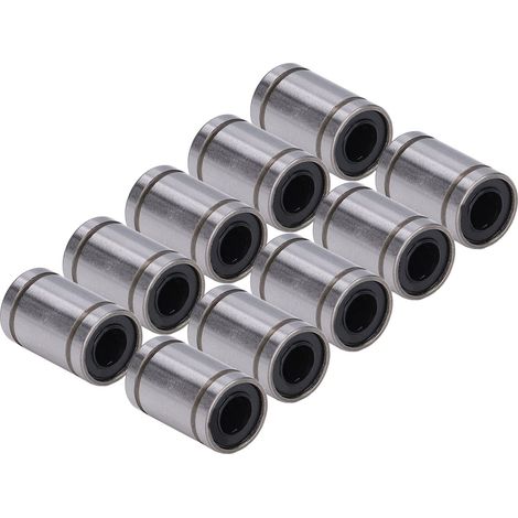 10 Douilles Linéaires LM6UU pour Guidages Optiques 6x12mm, Roulements à Billes pour Bancs de Test et Glissières (1/5)
