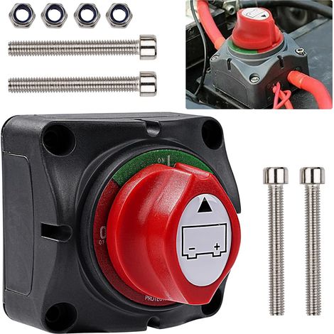 Interruptor de aislamiento de batería de 12 V a 48 V: Interruptor de aislamiento de batería de automóvil de 48 V y 275 A. Interruptor de aislamiento de batería para barcos, camiones, autocaravanas y t (1/5)