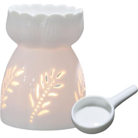 Duftkerzenbrenner, Keramik-Kerzenbrenner, Diffusor-Kerzenhalter mit Kerzenhalter, Nachtlicht, Aromatherapie-Diffusor, Nachtlicht für Heimdekoration und Meditation (1/5)
