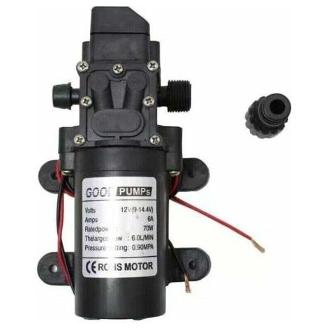Pompe à eau à membrane haute pression DC 12V pompe électrique auto-amorante pour caravane bateau nettoyage lavage et irrigation de jardin (1/5)