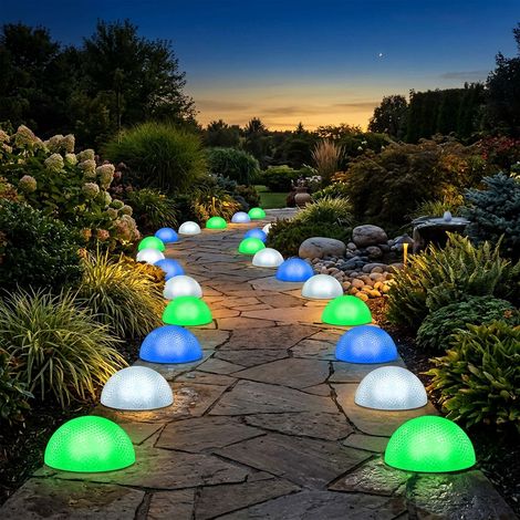 Set di 15 luci decorative a semisfera a LED per parco, lampade per cortile IP44 per esterni (1/5)