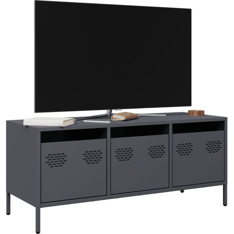 TV-Schrank Anthrazit 101,5x39x43,5 cm Kaltgewalzter Stahl