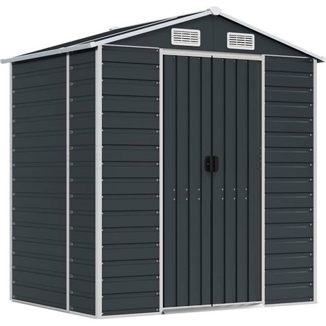 Maison Exclusive - Capanno da Giardino Antracite 191x130x198 cm in Acciaio Zincato (1/5)