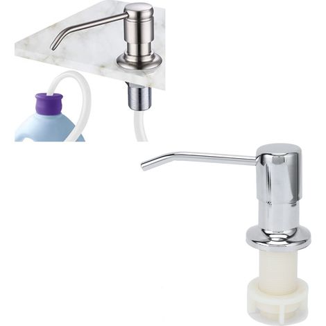 Pompe à Savon Kit Pompe Électrique Sink 304 Stainless Steel Silicone Tube pour Cuisine Salle de Bain (1/5)