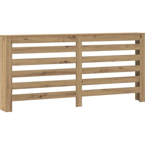 Copritermosifone moderno pratico mensola 175 x 20 x 82 cm legno ingegnerizzato rovere artigianale 020049797