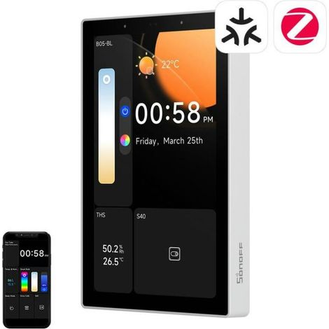 Panel de control Sonoff NSPanel Pro 120 (Blanco) con WiFi, Bluetooth y ZigBee