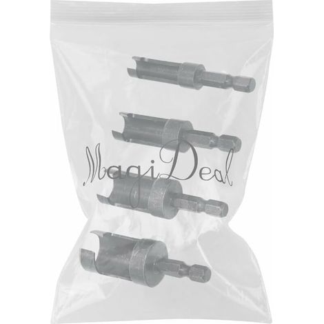 VURAHOME - 4Pcs Fraise À Bouchonner Mèche De Bois En Acier Au Carbone Pour Travail Du Bois