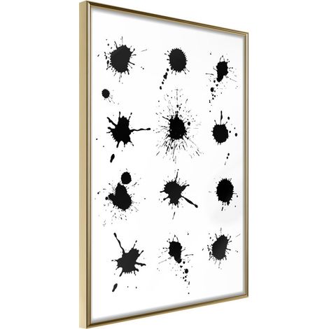 Affiche Murale Encadrée "Paintball" 21 x 30 cm Or