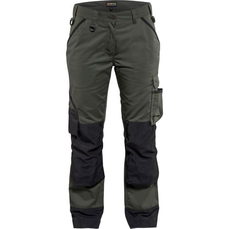 Pantalon de travail femme Blaklader paysagiste Vert Armée / Noir 46 (1/4)