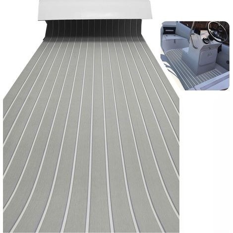 Tapis de sol en EVA synthétique 90 × 240 cm pour bateau - Tapis antidérapant avec dos adhésif, bord biseauté (1/5)