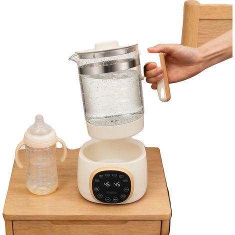 Calientabiberones, capacidad de 1,3 L, potencia de 600 W, temperatura ajustable de 37 a 95 ℃, función termostática de 72 h, diseño compacto. (1/5)