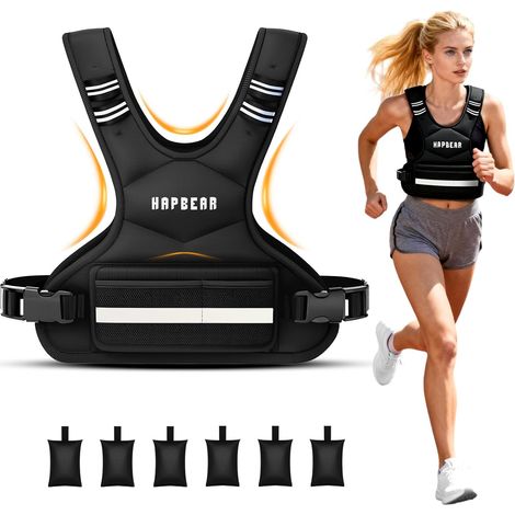 Gilet Lesté - Réglable de 1,8 à 4,5 kg, Gilets Lestés pour l'Entraînement à Domicile, la Course à Pied et la Musculation (1/5)