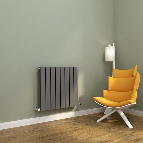 ELEGANT 600x608mm Anthracite Designer Radiator Horizontal Flat Panel Double Panel Radiator (1/5)