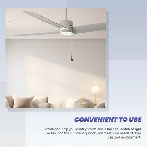 Ensemble de 4 chaînettes pour ventilateur de plafond, motif ampoule et ventilateur (bronze antique)