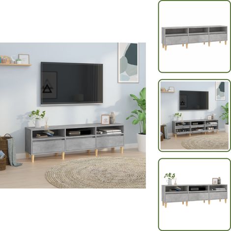 Meuble TV gris béton 150x30x44,5 cm bois d'ingénierie - Meubles Tv - Meuble Tv - Support Tv - Unité Tv - Meuble Design (1/5)