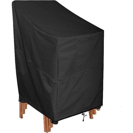 Wasserdichte, winddichte und UV-beständige Schutzhülle für Gartenstühle, ideal für stapelbare Liegestühle und Gartenmöbel – 114 x 85 x 65 cm (1/3)
