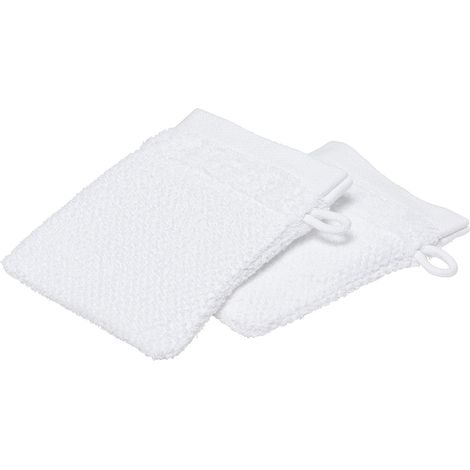 Lot de 2 gants de toilette en coton BIO (1/2)